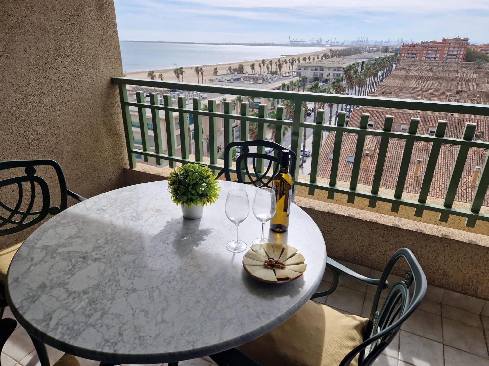 Apartamento Primera Linea De Playa Patacona Valencia Exterior foto